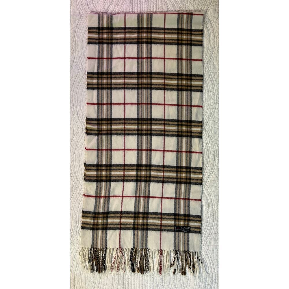 V. Fraas Cashmink fringe scarf in Burberry Nova print
